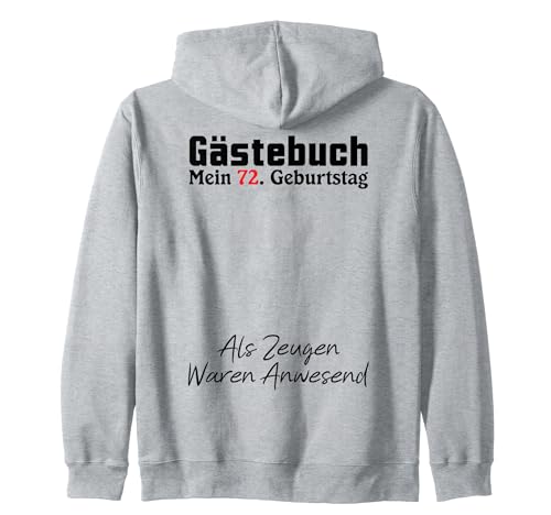 Gästebuch Mein 72. Geburtstag Libro de visitas Firma Sudadera con Capucha