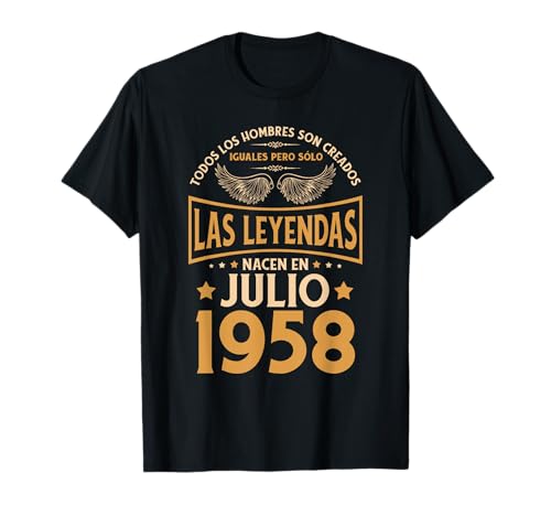 Cumpleaños Hombre Regalos Las Leyendas Julio 1958 Camiseta