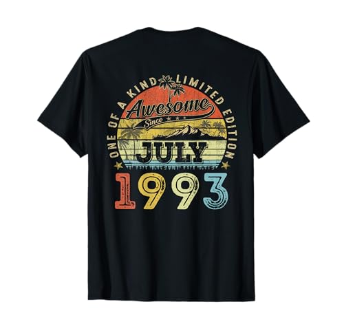 (ON Back) 33 Edición Limitada 1993:33 cumpleaños de Julio Camiseta