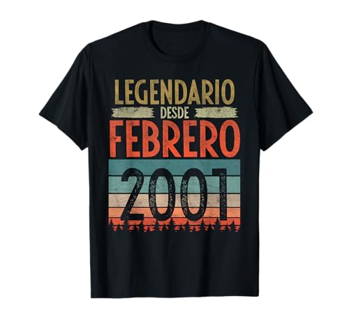 Febrero 2001 Vintage - 25 Años Regalo Cumpleaños Hombre Camiseta