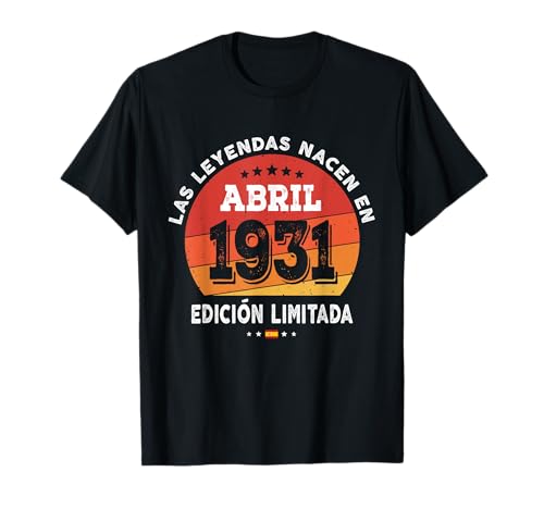 91 años Cumpleaños Las Leyendas nacen en Abril de 1931 Camiseta