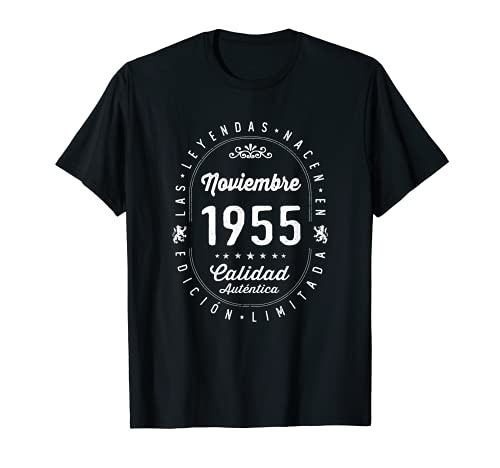 66 años Cumpleaños Las Leyendas nacen en Noviembre de 1955 Camiseta