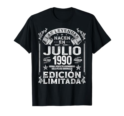 Las Leyendas nacen en Julio de 1990 - 36 Años Cumpleaños Camiseta