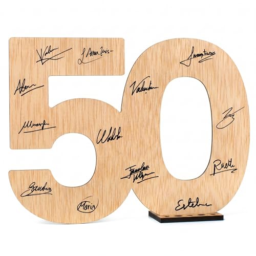 CONTRAXT Regalos Bodas de Oro 50 cumpleaños. Tarjeta felicitacion Ideas regalos originales...