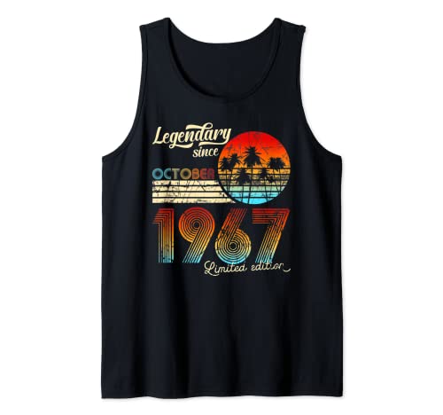 Cumpleaños Legendario Desde Octubre De 1967 Regalo. Camiseta sin Mangas