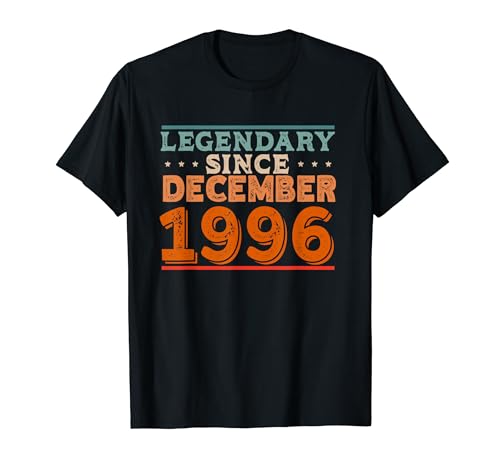 Legendario desde diciembre de 1996 retro vintage fiesta de cumpleaños Camiseta