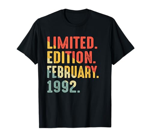 Edición Limitada Cumpleaños Febrero 1992 Camiseta