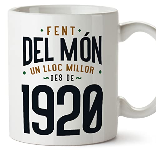 MUGFFINS Tazas 1920 Cumpleaños - En Catalán - Fent del Món un Lloc Millor - 11 oz / 330 ml -...