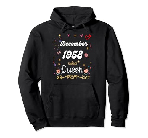 Diciembre 1958 Reina desde diciembre 1958 Cumpleaños Niña mujer Sudadera con Capucha