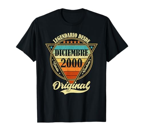 25 cumpleaños Nacido en Diciembre de 2000 Vintage 25 años Camiseta