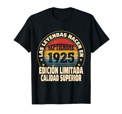 Edición Limitada Septiembre 1925 - Cumpleaños 99 Años Camiseta