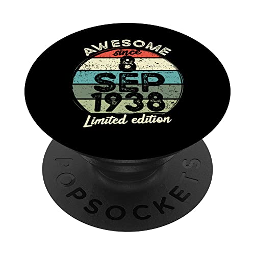Camiseta de cumpleaños 85 años 8 septiembre 1938 85 cumpleaños PopSockets PopGrip Intercambiable