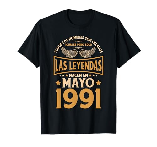 Cumpleaños Hombre Regalos Las Leyendas Mayo 1991 Camiseta
