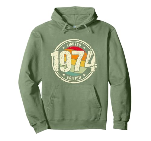 Retro 52 Años Nacido en 1974 Edición Limitada 52 Cumpleaños Sudadera con Capucha