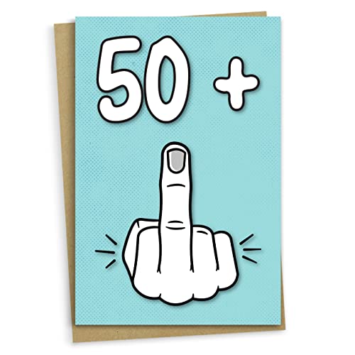 Tarjeta de 51 cumpleaños, 50 + 1, divertida tarjeta de cumpleaños para mujeres u hombres de 51 años