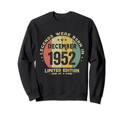 69 años Cumpleaños Las Leyendas nacen en Diciembre de 1952 Sudadera