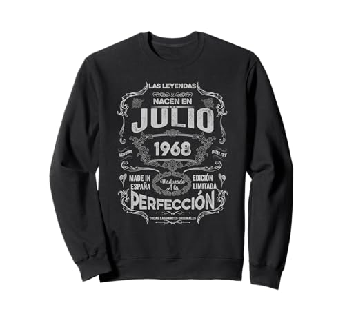 Mujer Leyendas Julio 1968 Hombre Mujer 57 Años Cumpleaños Sudadera