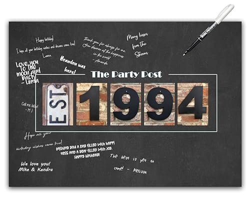 Decoración de fiesta de cumpleaños número 31, póster alternativo de pizarra para invitados de 31...