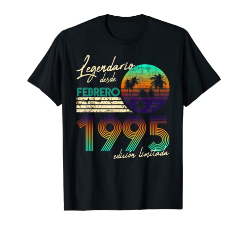 Cumpleaños Hombre Regalos Legendario Desde Febrero 1995 Camiseta
