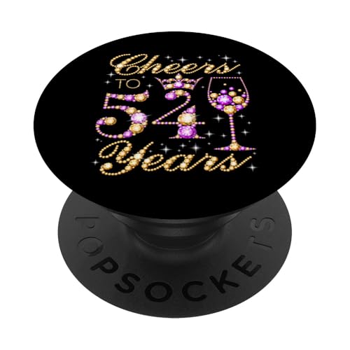 Saludos a la Fiesta de cumpleaños número 54 de la Reina de 54 años PopSockets PopGrip Adhesivo