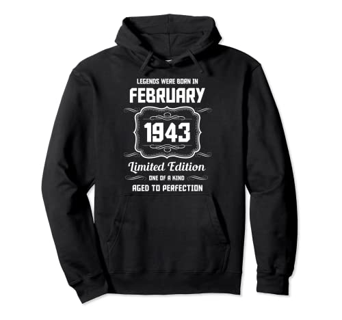 Feliz Cumpleaños Febrero 1943 Sudadera con Capucha