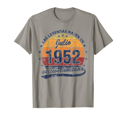 Leyendas Nacen Julio 1952 Cumpleaños Vintage Camiseta