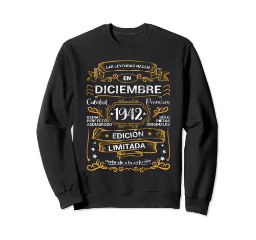 Leyendas Nacen En Diciembre 1942 Cumpleaños Retro Sudadera