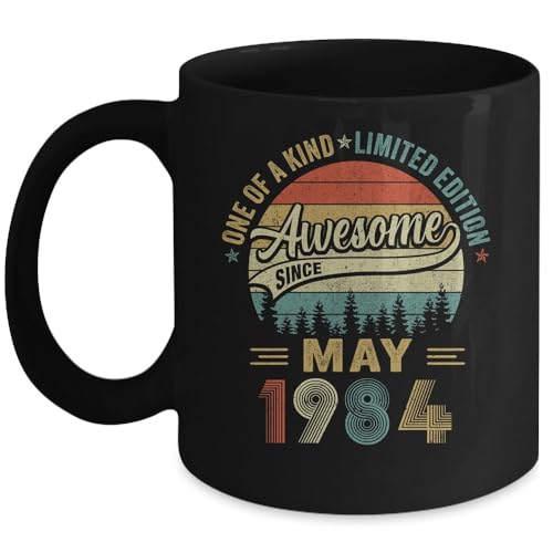 Taza De Té May 1984 Vintage 41St Birthday Taza De Cerámica Premium Taza Personalizada Uso Diario...