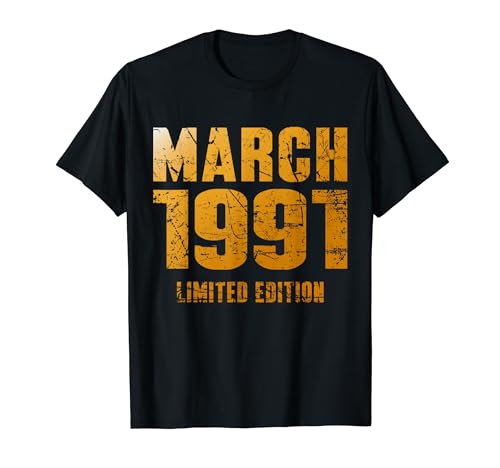 32 Cumpleaños Hombre 32 Años Edición Limitada Marzo 1991 Camiseta