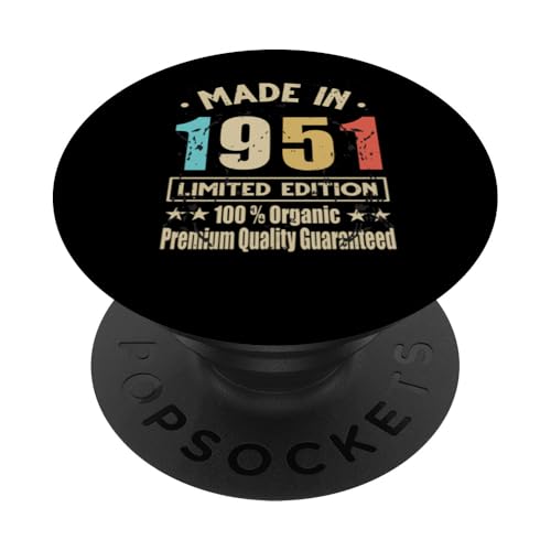 Edición Limitada 1951 Cumpleaños 1951 Nacido en 1951 PopSockets PopGrip Adhesivo