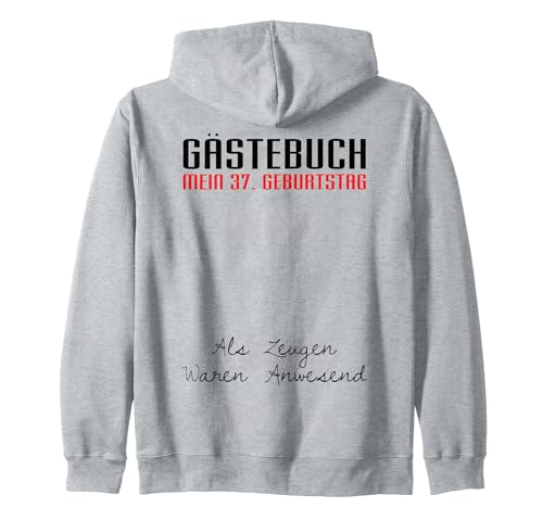 Gästebuch Mein 37. Geburtstag Libro de visitas Firma Sudadera con Capucha