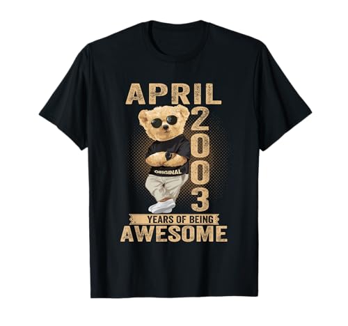 Abril 2003 23 Cumpleaños 2026 Mujer 23 años Oso de Peluche Camiseta