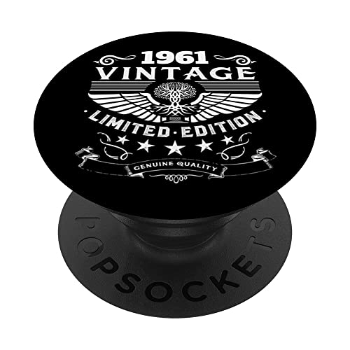 Retro 1961 cumpleaños Popsocket divertido 1961 cumpleaños regalos 1961 PopSockets PopGrip Intercambiable