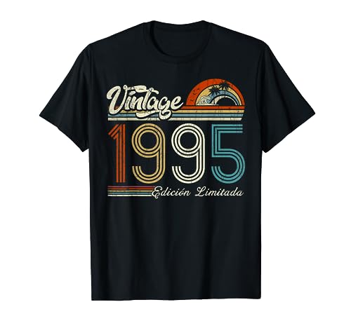 28 Cumpleaños Hombre y Mujer Vintage 1995 Edición Limitada Camiseta