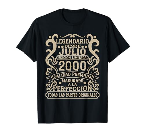 Legendario Desde Julio 2000 - Cumpleaños 26 Años Camiseta