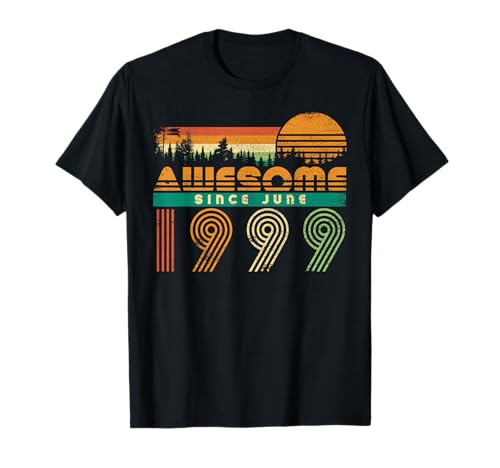 Impresionante desde junio de 1999 23 cumpleaños fiesta retro tema Camiseta