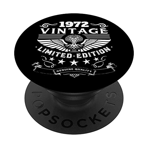 Retro 1972 cumpleaños Popsocket divertido 1972 cumpleaños regalos 1972 PopSockets PopGrip...