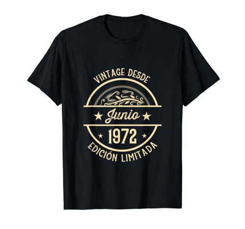 Regalos de cumpleaños para hombre vintage desde junio de 1972 Camiseta