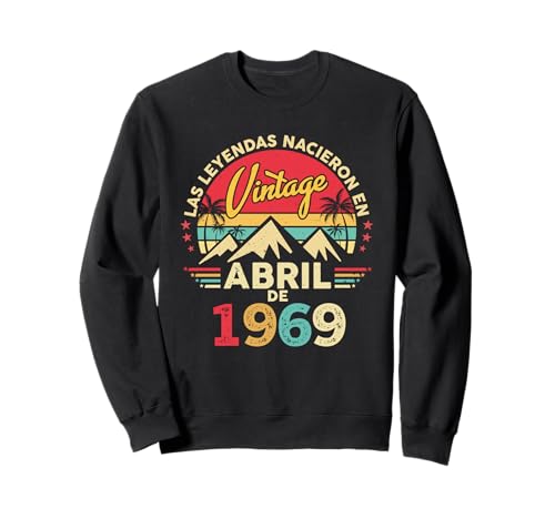 Vintage 57 años Cumpleaños Vintage Nacido En Abril 1969 Sudadera