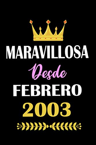 Maravillosa desde Febrero 2003: cuaderno de cumpleaños, regalos de cumpleaños para niños, niñas,...