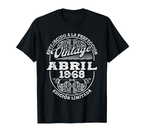 Abril 1968 Vintage - 57 Años Regalo Cumpleaños Hombre Camiseta