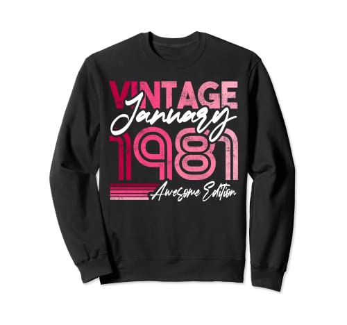 1981 Cumpleaños Diseño nacido en enero de 1981 Sudadera