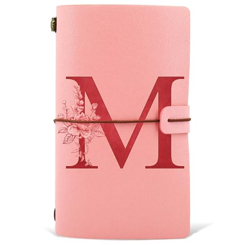 Cuaderno de Cuero PU inicial, Diario de Viaje, Diario Personal Cumpleaños Graduación Navidad...