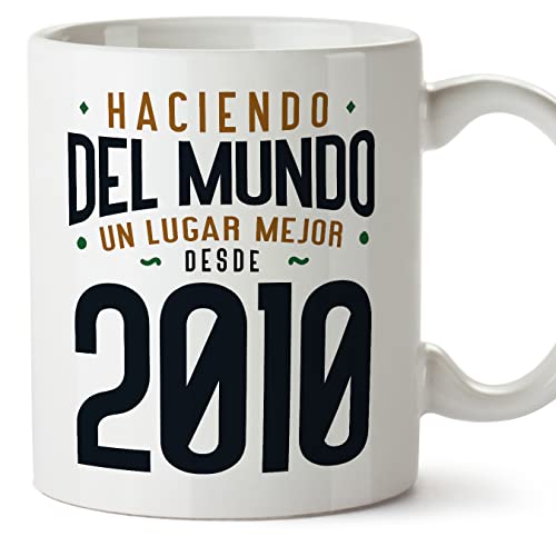 MUGFFINS Tazas 2010 Cumpleaños - En Español - Haciendo del Mundo un Lugar Mejor - 11 oz / 330 ml -...