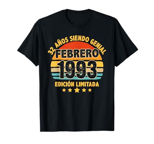 Febrero 1993 32 Años Hombre Cumpleaños Regalo Febrero 1993 Camiseta