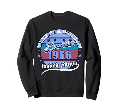 60 cumpleaños Diciembre 1966 Vendimia 60 Años Legendary Sudadera