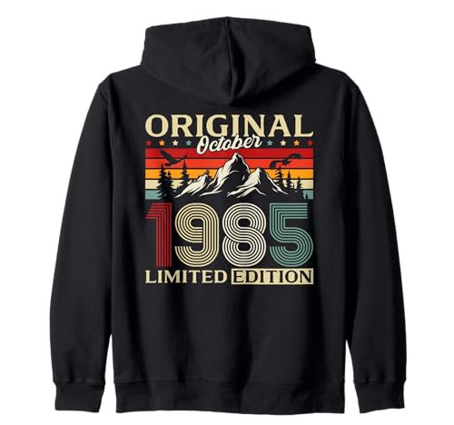 40 cumpleaños Hombre Mujer Regalo Octubre 1985 Sudadera con Capucha