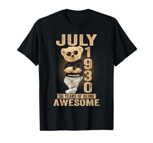 Julio de 1930 96 cumpleaños 2026 Mujer 96 años Oso de Peluche Camiseta