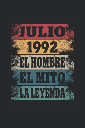 Julio 1992 - El Hombre - El Mito - La Leyenda: Regalos Originales para Hombre Papá Abuelo Hermano -...