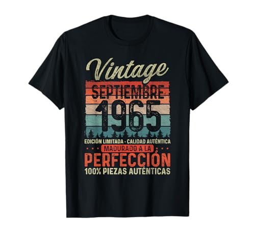 Septiembre 1965 Vintage Regalo 61 Años Cumpleaños Hombre Camiseta